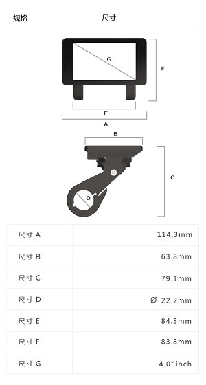 M808X LCD Display Size